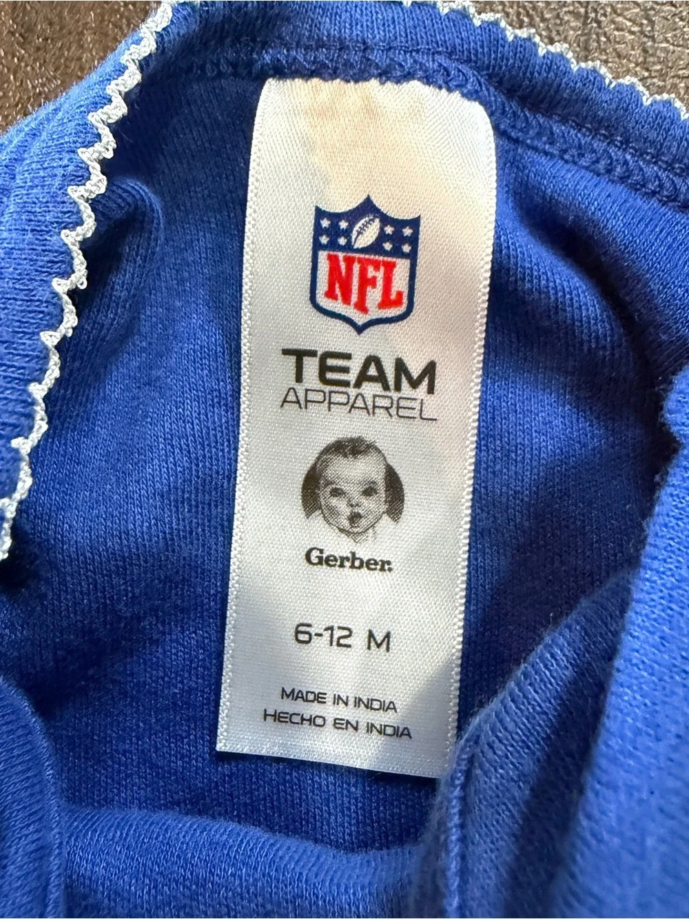 Indianapolis Colts Girls Shine! Blue Baby One-Piece Bodysuit Sz 6-12M